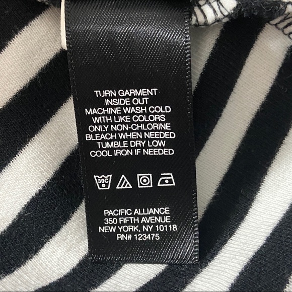 Kenneth Cole Dress Stripes Hidden Pockets Black Small - Picture 7 of 12